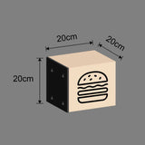 "Ljusboks" Burger ikon - Välj din storlek