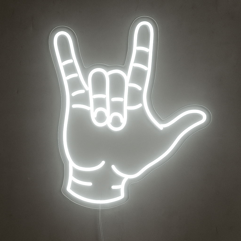 "Love Hand" Led Neonskylt.