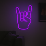 "Rock Hand" Led Neonskylt.