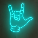 "Love Hand" Led Neonskylt.