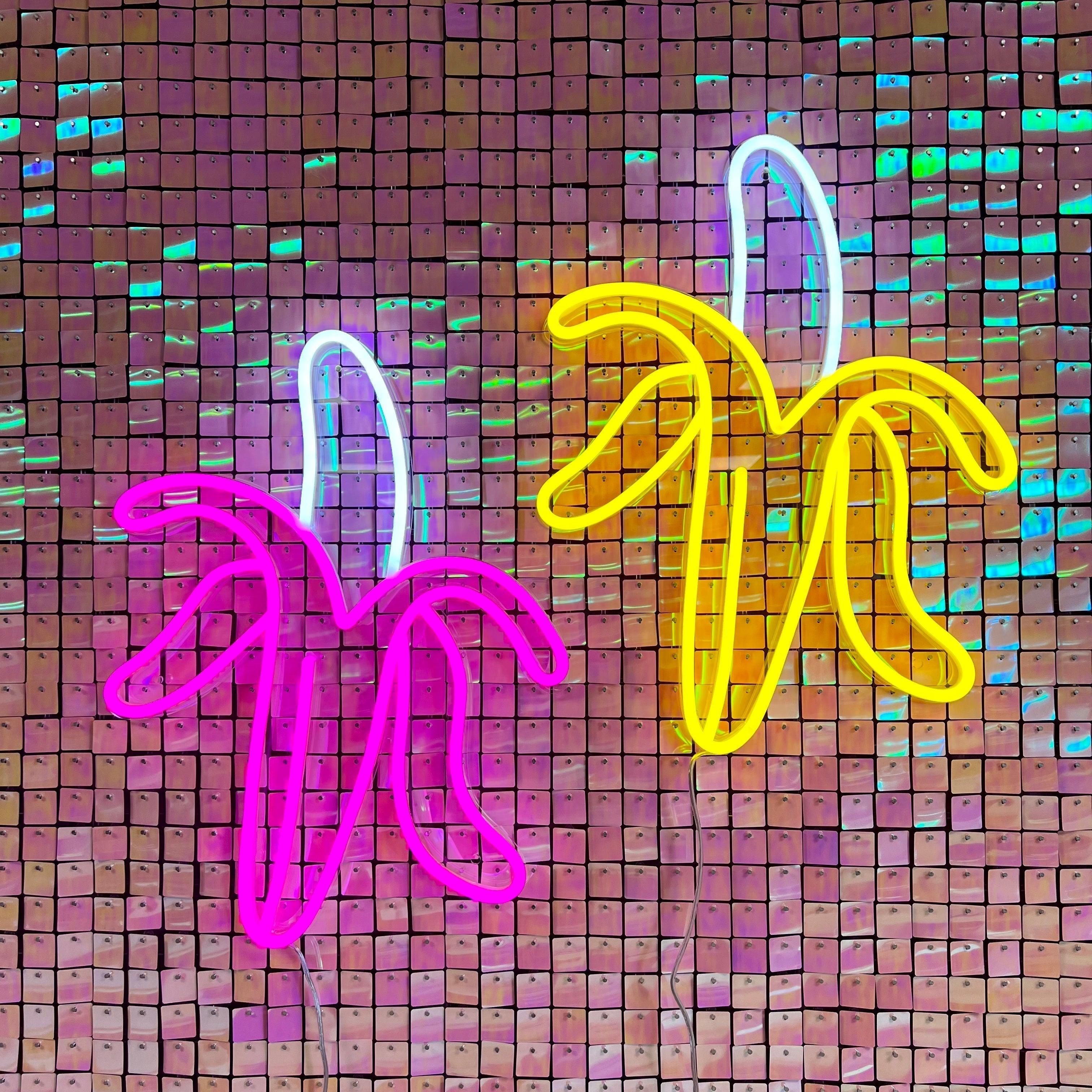 "Banan" LED NEONSKYLT. Lemon yellow