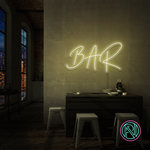 "Bar" Led neonskylt. 55x100cm.