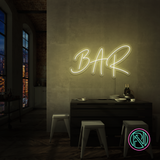 "Bar" Led neonskylt. 55x100cm.