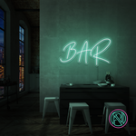 "Bar" Led neonskylt. 55x100cm.