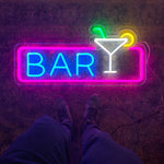 "Bar" Led neonskylt. 86x40 cm.