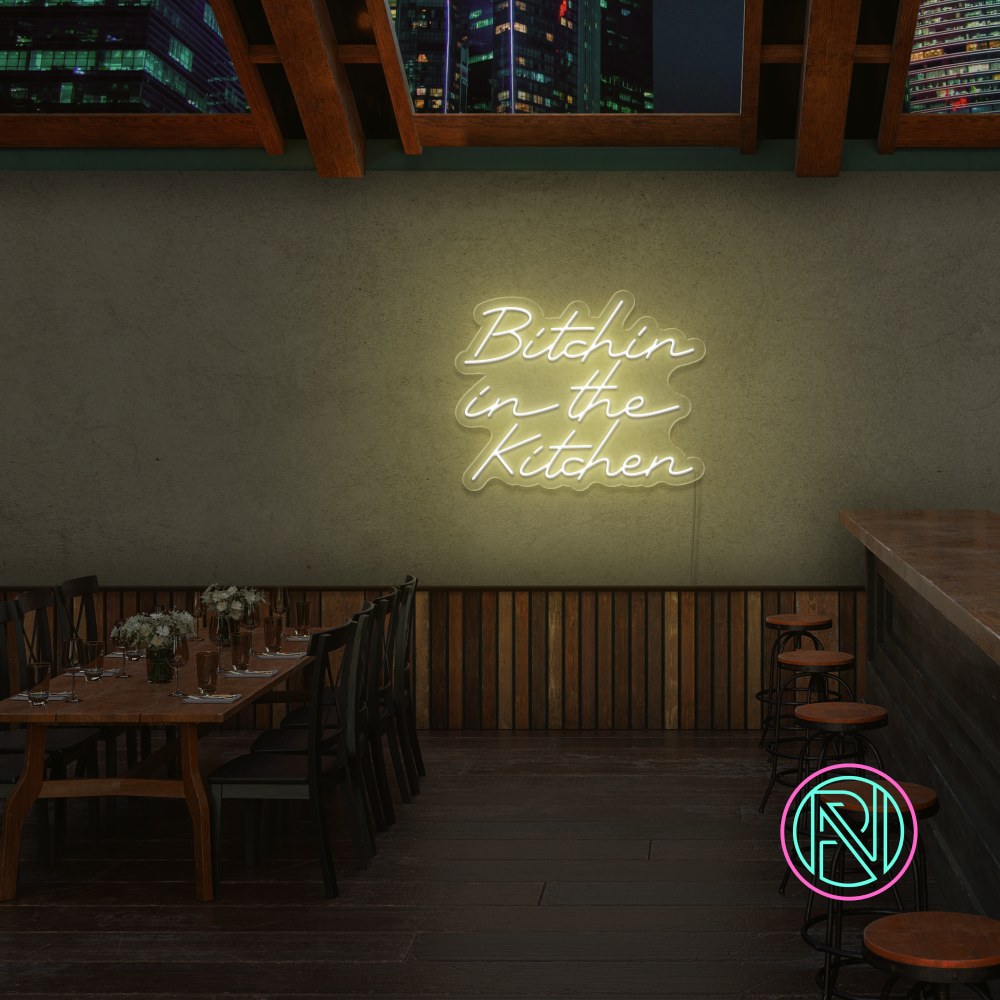 "Bitchin in the Kitchen" Led neonskylt