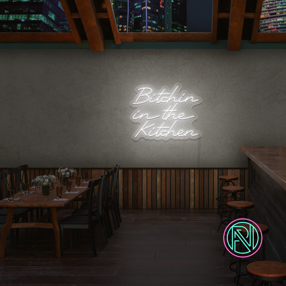 "Bitchin in the Kitchen" Led neonskylt