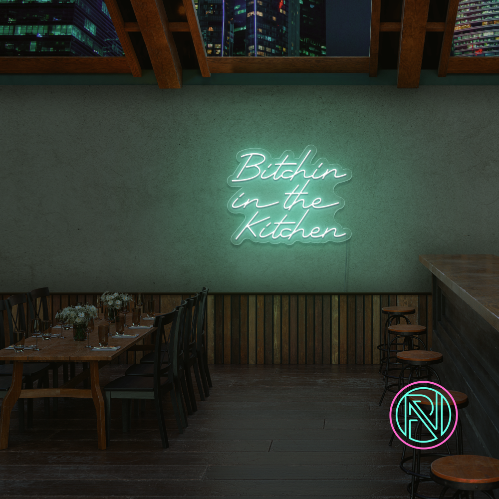"Bitchin in the Kitchen" Led neonskylt