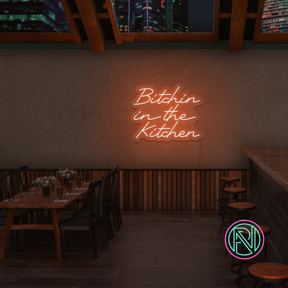 "Bitchin in the Kitchen" Led neonskylt