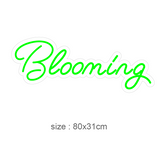 "Blooming" Led neonskylt. 80x31cm. Välj önskad färg.