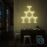 "Champagne" Led neonskylt. Välj önskad färg.