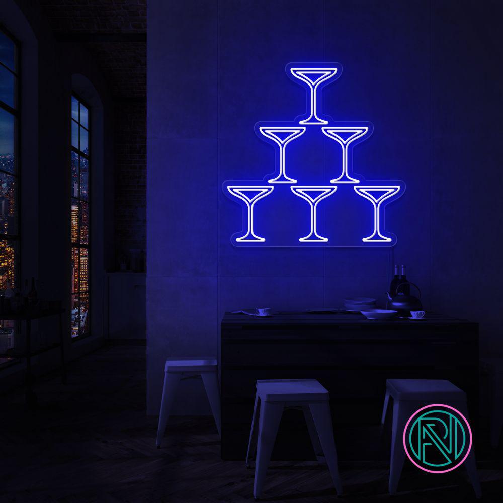 "Champagne" Led neonskylt. Välj önskad färg.