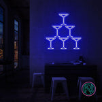 "Champagne" Led neonskylt. Välj önskad färg.