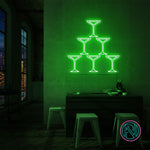 "Champagne" Led neonskylt. Välj önskad färg.