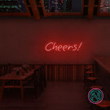 "Cheers!" Led neonskylt.