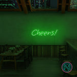 "Cheers!" Led neonskylt.