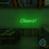 "Cheers!" Led neonskylt.