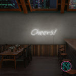 "Cheers!" Led neonskylt.