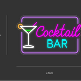 "Cocktail BAR" Led neonskylt. 73x44 cm