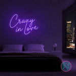 "Crazy in love" Led neonskylt. Välj önskad färg.