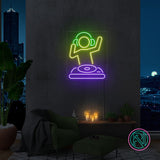 "DJ" Led neonskylt.