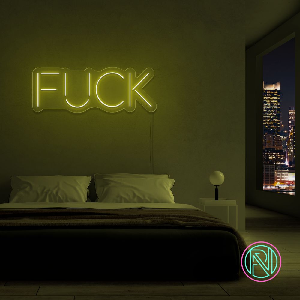 "FUCK"Led neonskylt. Välj önskad färg.