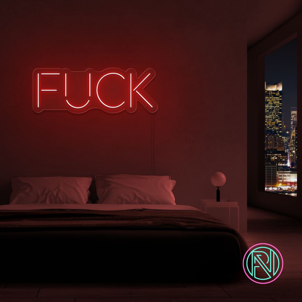 "FUCK"Led neonskylt. Välj önskad färg.