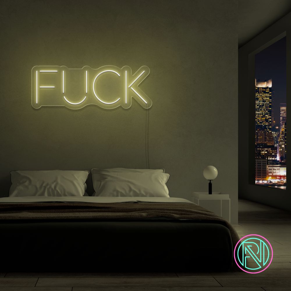 "FUCK"Led neonskylt. Välj önskad färg.