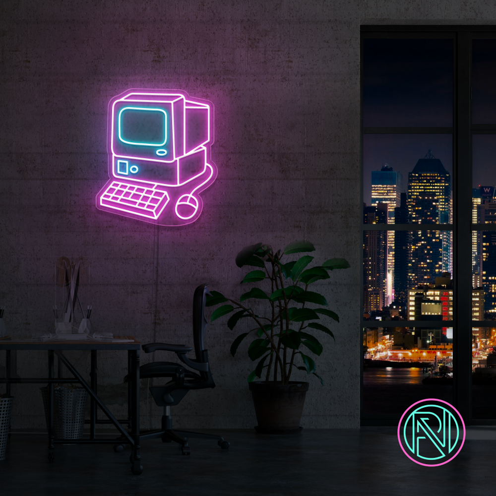 "Gammel Dator" Led neonskylt