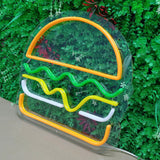 (HAMBURGER) Led neonskylt.