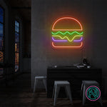 (HAMBURGER) Led neonskylt.
