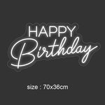 "Happy Birthday" Led neonskylt.