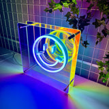 "INFINITY SMILY" Led neonskylt. Stående.