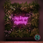 "Jag ångrar ingenting!"Led neonskylt.