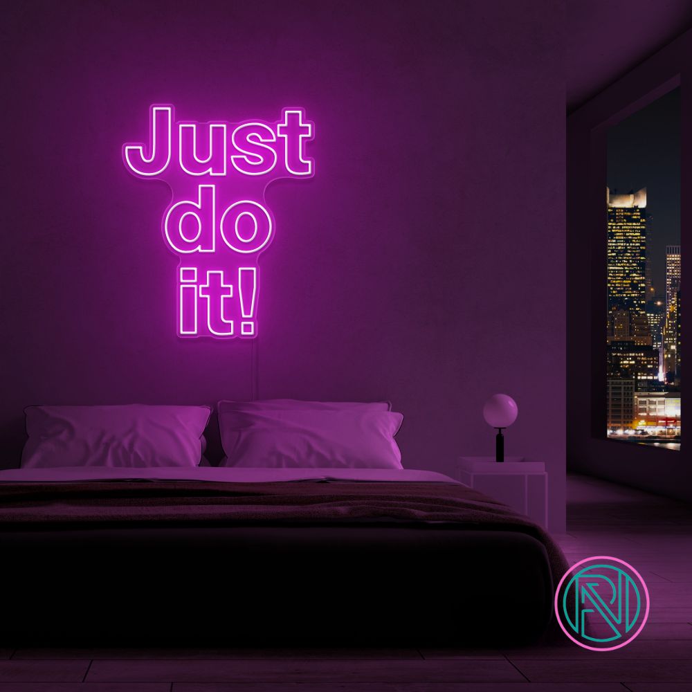 "Just do it!" Led neonskylt.