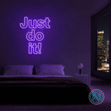 "Just do it!" Led neonskylt.