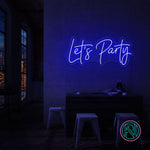 "Let's Party" Led neonskylt.