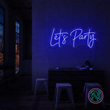 "Let's Party" Led neonskylt.