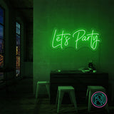 "Let's Party" Led neonskylt.