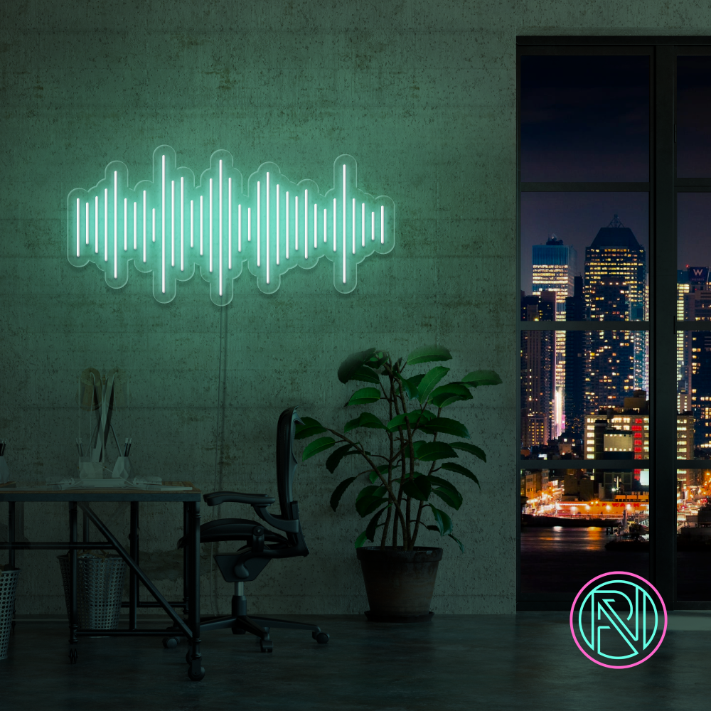 "Lydbølge" Led neonskylt