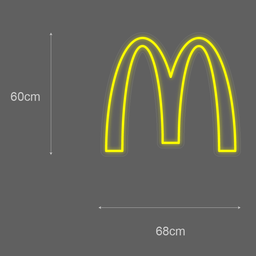"M" Led neonskylt.
