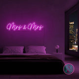 "Mrs & Mrs" Led neonskylt.