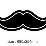 "Mustasje" Led neonskylt.