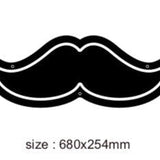 "Mustasje" Led neonskylt.