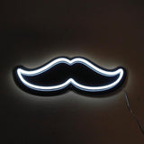 "Mustasje" Led neonskylt.