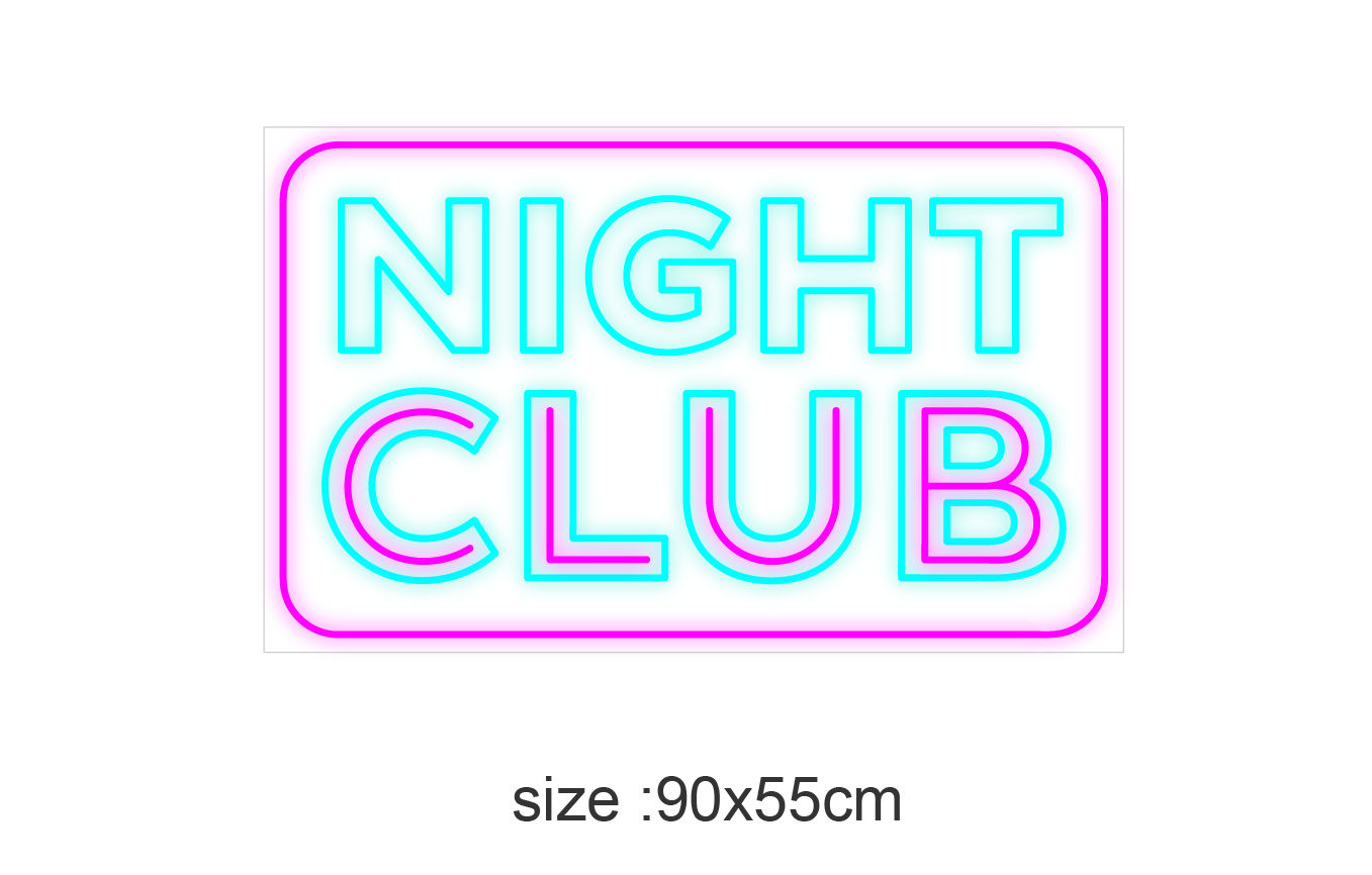 (NIGHT CLUB) Led neonskylt.