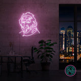 Neonskylt "Einstein" 80x93 cm. Välj önskad färg.