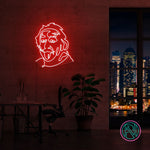 Neonskylt "Einstein" 80x93 cm. Välj önskad färg.