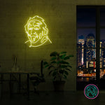 Neonskylt "Einstein" 80x93 cm. Välj önskad färg.