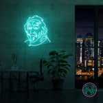 Neonskylt "Einstein" 80x93 cm. Välj önskad färg.